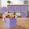Casafield Set of 6 Collapsible Fabric Cube Storage Bins - 11" Foldable Cloth Baskets for Shelves, Cubby Organizers & More